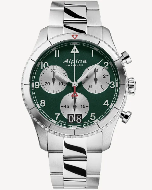 Pilot Chronograph Big Date Watch AL-372GRS4S26B | Alpina Watches US Pilot Chronograph Big Date Watch AL-372GRS4S26B | Alpina Watches US